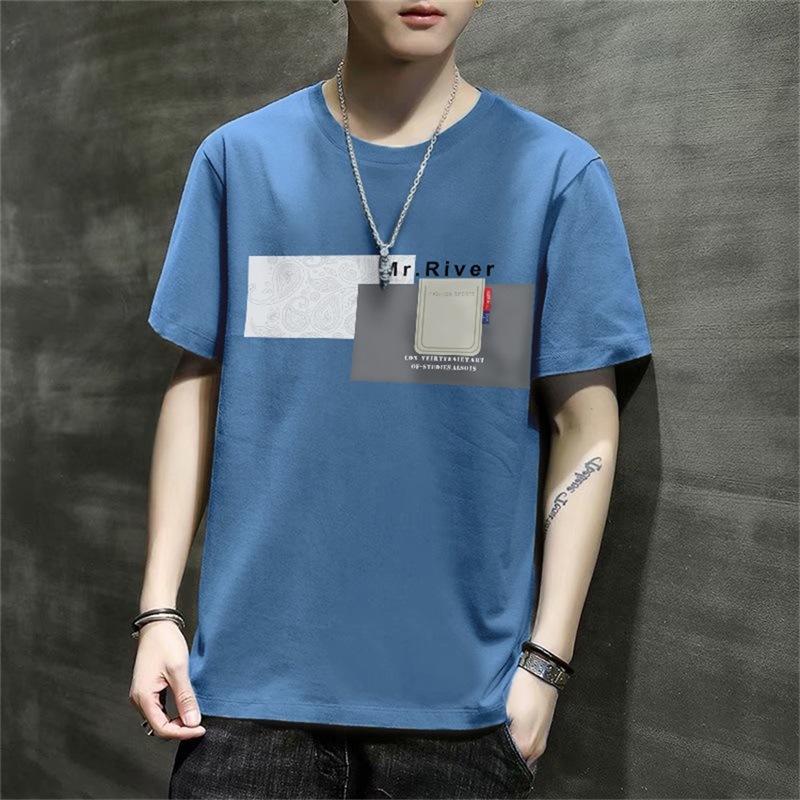 夏季男士短袖t恤圆领丅恤夏装潮牌体桖潮流打底衫修身上衣服半袖详情6