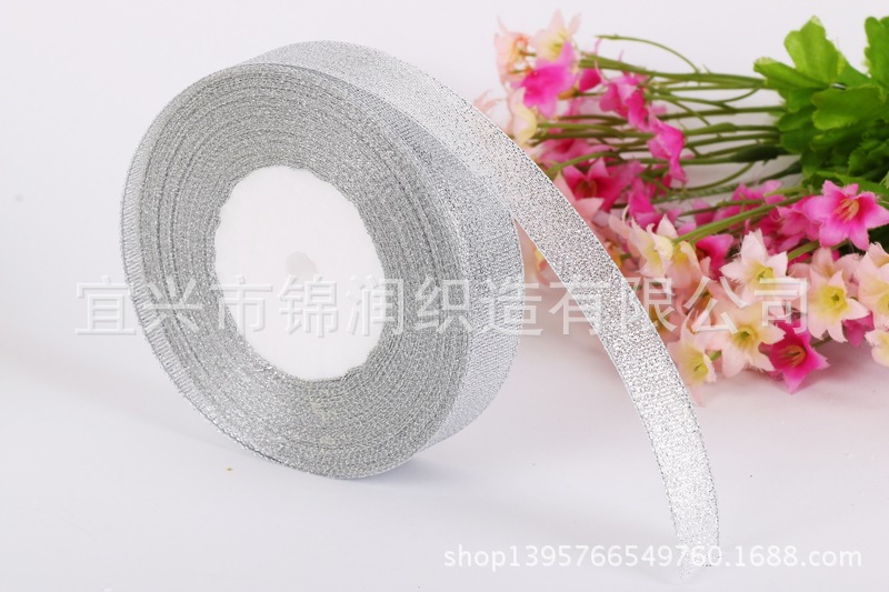 We offer 5-inch 1.5cm gold and silver onion ribbons for flower gift boxes in stock for wholesale pic 16