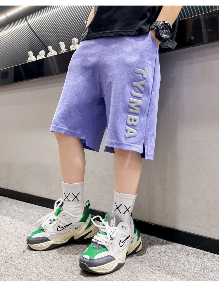 The 2022 new summer loose and stylish cotton capri shorts for boys are a trend of casual summer pants for middle-aged children pic 122