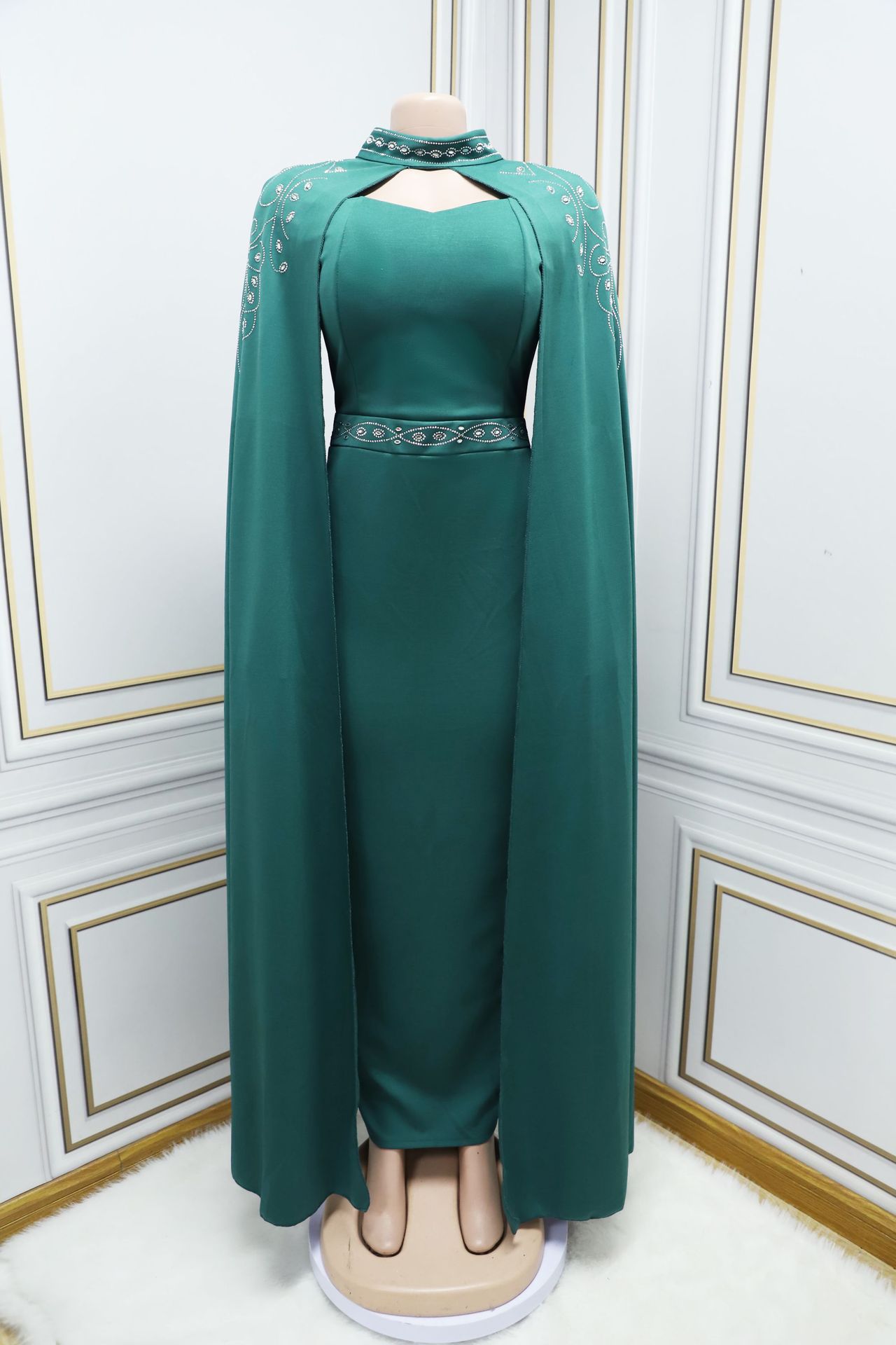 Dubai 2024 Saudi Arabian dress, cross-border Middle East Arab clothing, diamond-encrusted dress, long robe skirt pic 32