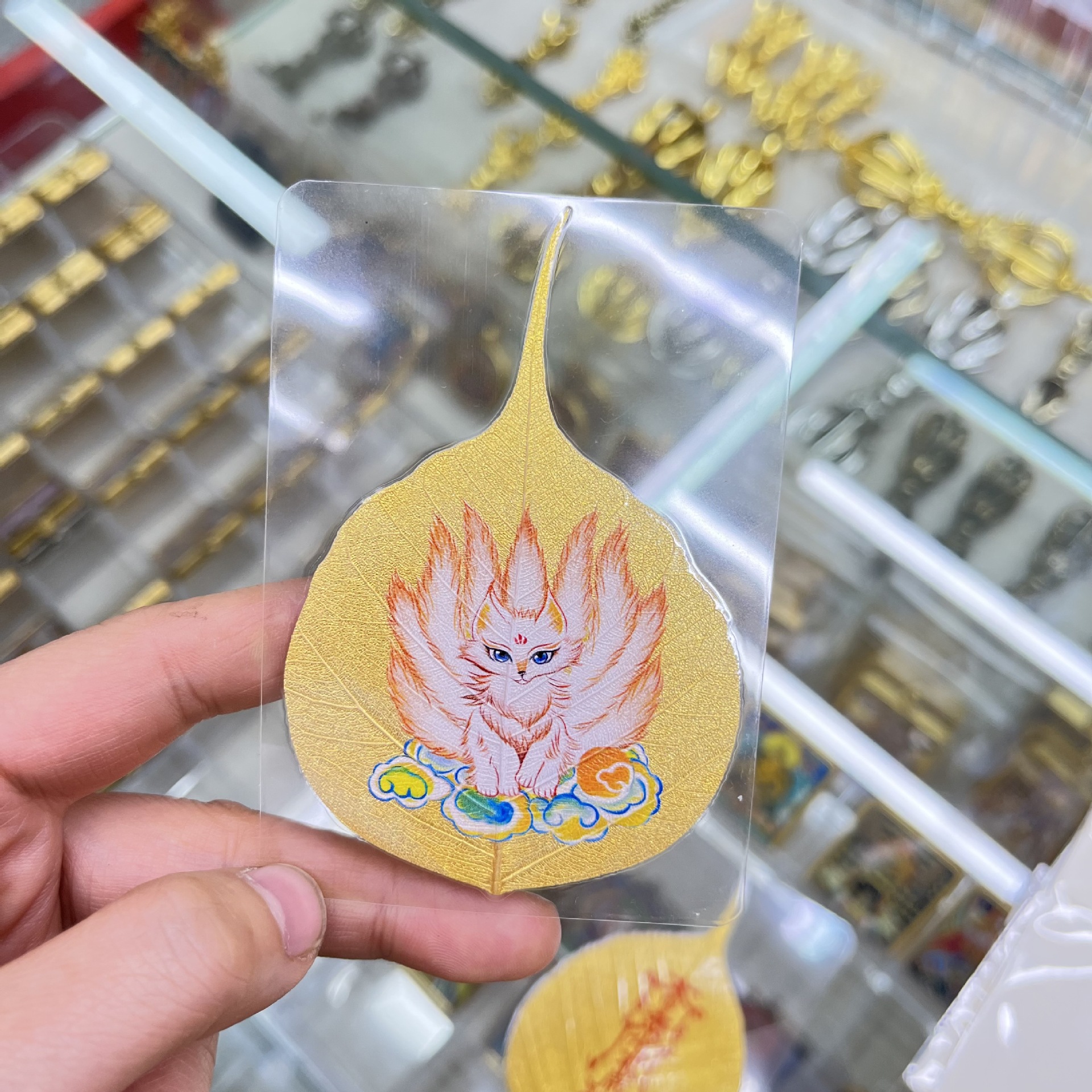 菩提叶彩绘唐卡手机贴龙五爷扎基拉姆黄财神凤九龙年小礼品ht岁详情10