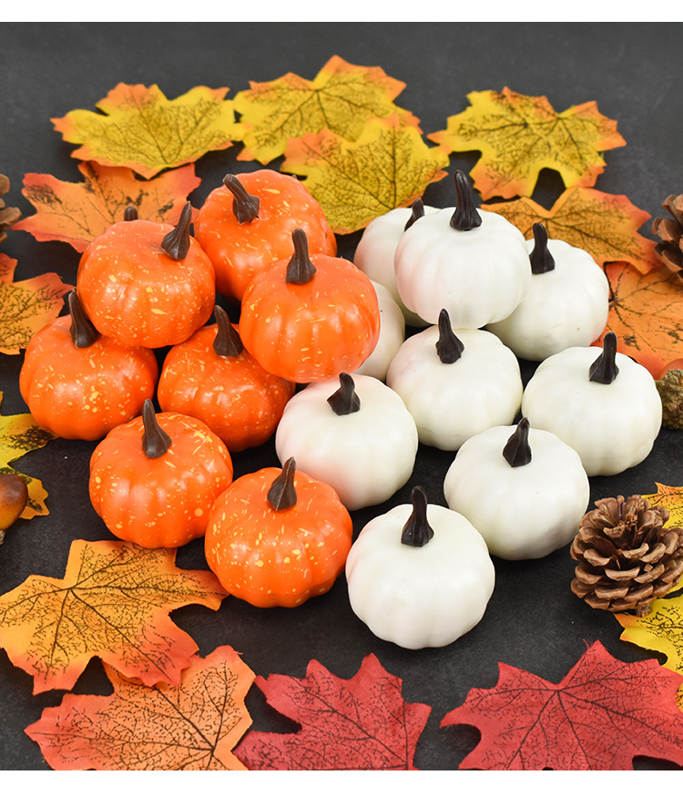 5.5cm simulated pumpkin, small pumpkin, Halloween pumpkin wreath decoration accessory, Thanksgiving pumpkin decoration prop pic 2