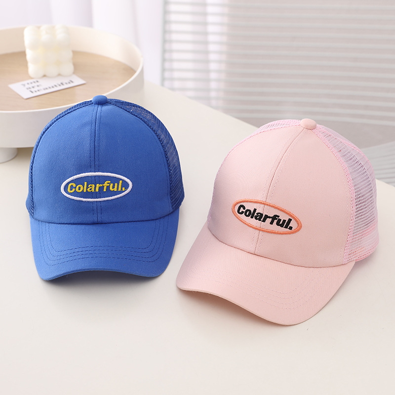 Sombreros para niños verano niñas sombrero de pato bebé mid-big boy gorra de béisbol para niños sombreado protección solar malla sombrero marca de marea pic 5