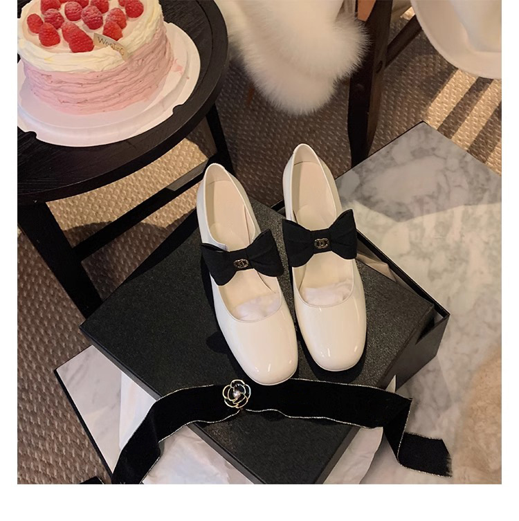 葡萄妈蝴蝶结玛丽珍鞋女法式高跟鞋真皮女鞋小香风粗跟制服皮鞋女详情56