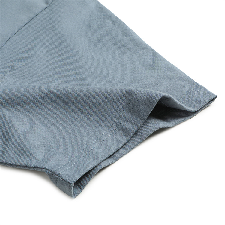 In-stock American heavy-duty casual long blank loose round-neck T-shirt, advertising shirt, team-building T-shirt, and sportswear pic 14