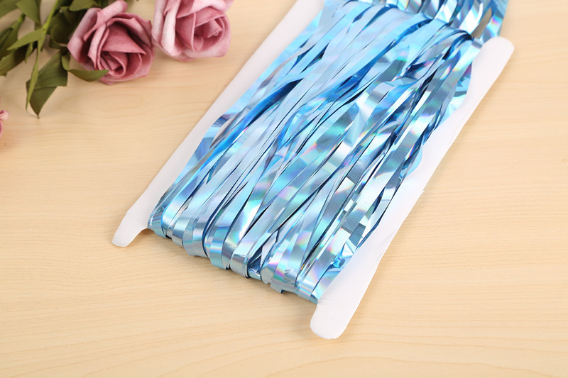 Colorful rain silk curtain thickened wedding decoration, party birthday event scene decoration, colorful tassel rain silk door curtain pic 7
