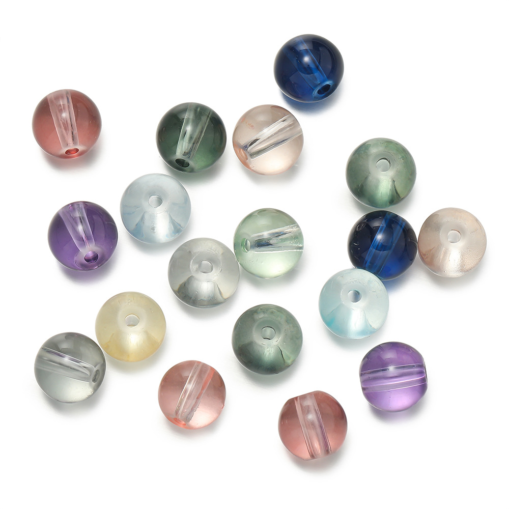 8mm glass beads, transparent crystal beads, round beads, loose beads, diy accessories, high-transparency glass beads, hand-strung beads and matching beads pic 22