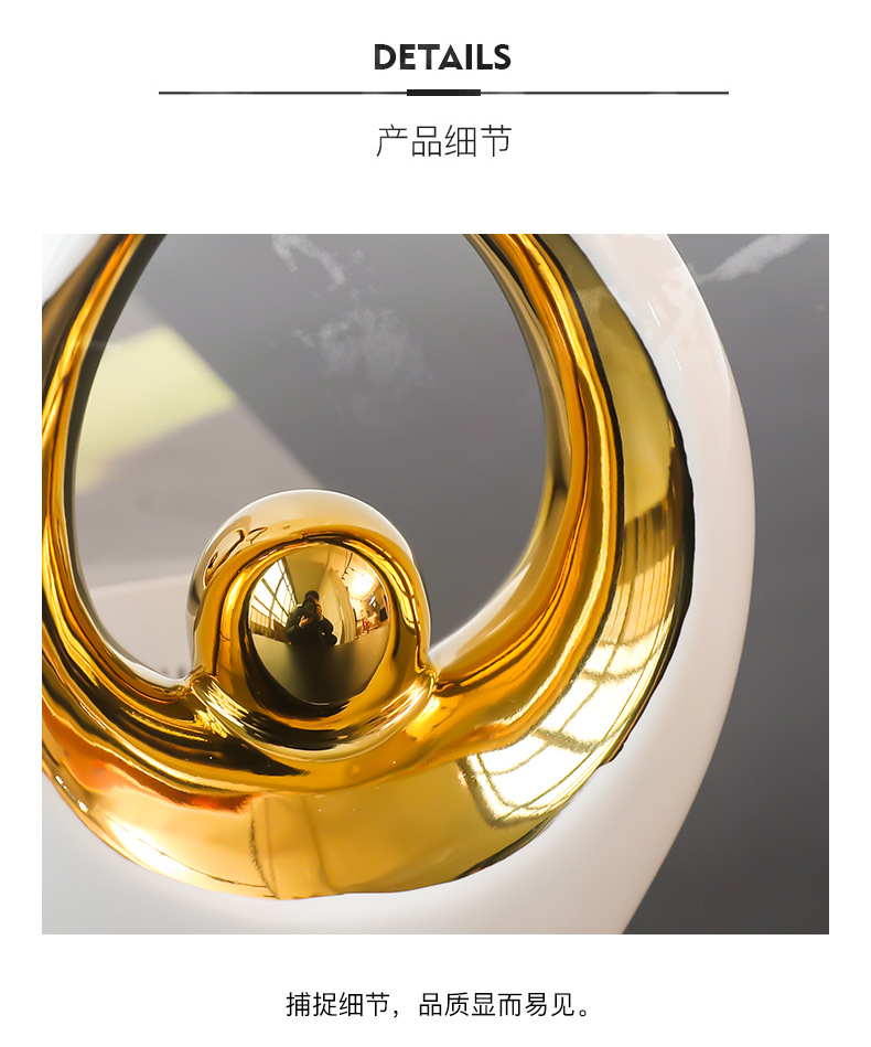 Modern light luxury ceramic ornaments, living room entrance TV cabinet, creative office table, wine cabinet, home decoration for moving in pic 7