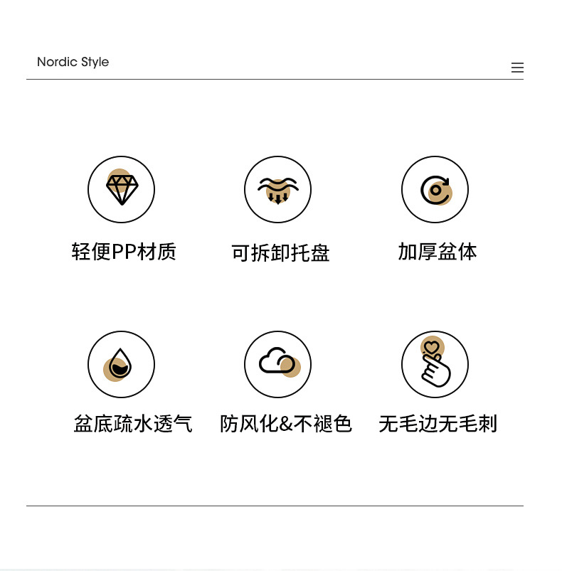 多肉盆小方盆塑料树脂小号桌面懒人花盆家用多肉植物花盆带底托详情2