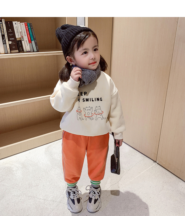 儿童加绒卫衣女童冬季2022新款秋冬韩版百搭上衣小童洋气宝宝冬装详情37