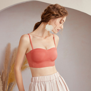 New mesh strapless soft support, lifting and gathering bra side retraction care, comfortable upper support, no steel ring, no mark underwear pic 5