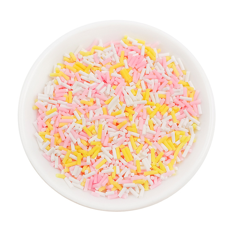 50g artificial soft clay long strip sugar granules packaging, food and play chocolate, handcrafted material, cream glue decorated soft clay granules pic 27