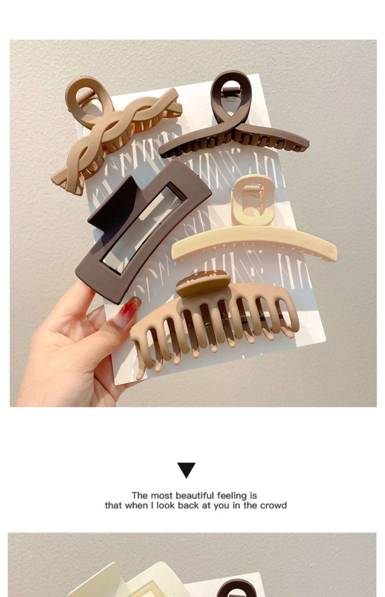 Korean-style large updo hair clips, high-end hairpins, shark clips, ins atmosphere, autumn and winter plush hair accessories pic 27