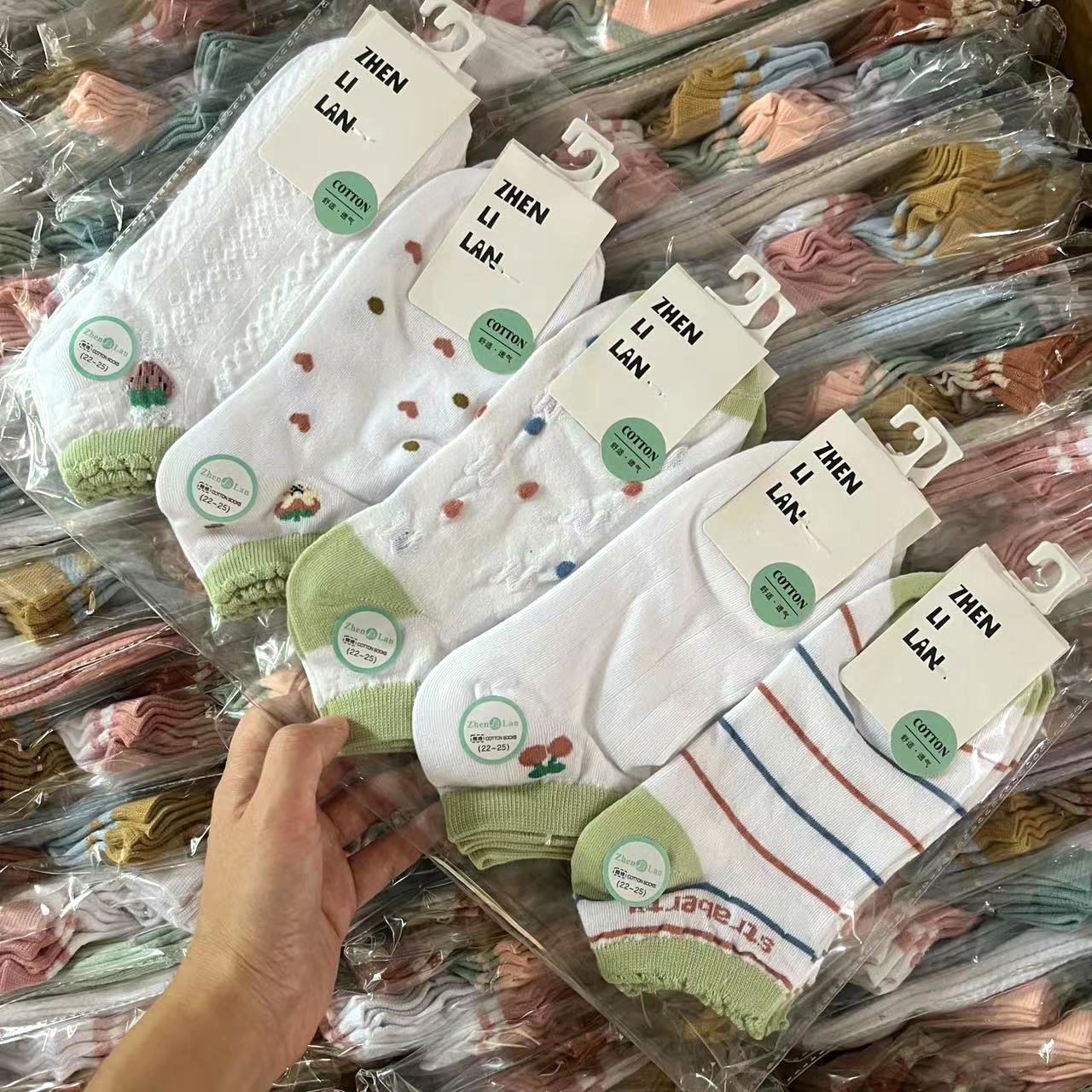 批发夏天薄款袜子女士短袜春夏季透气网红日系女袜诸暨运动短筒袜详情24