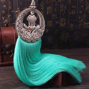 New color-offset double-ended cotton thread tassel handcrafted clothing, cheongsam with lapel button and Chinese-style classical tassel pendant pic 15