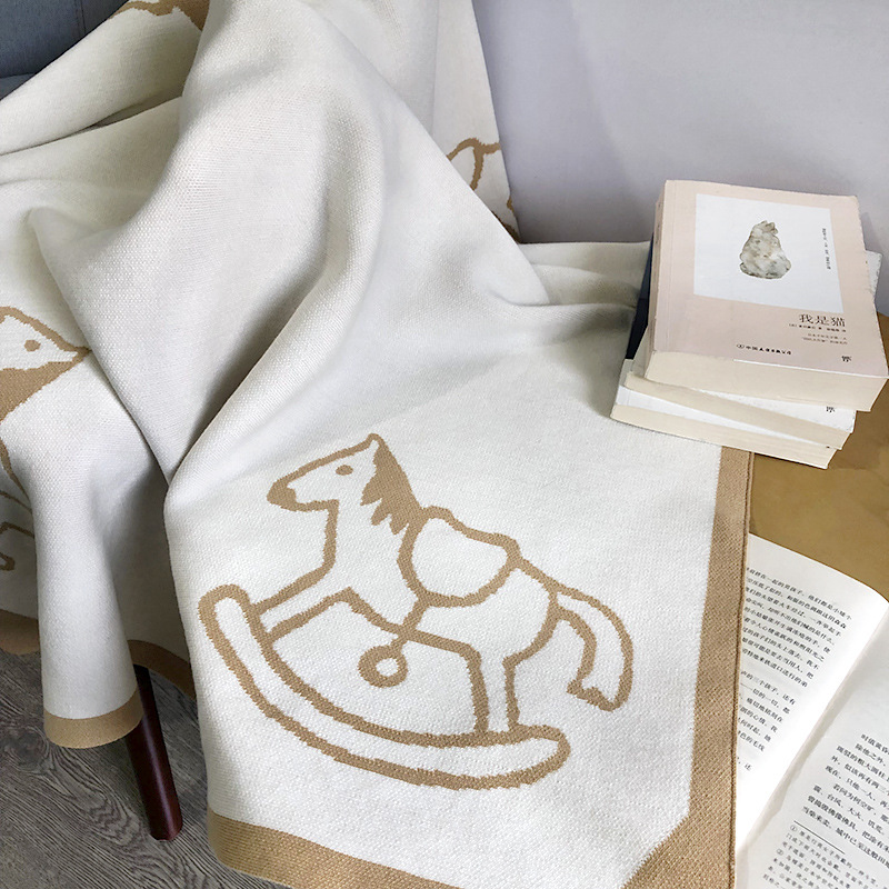 Nordic InS-style knitted blankets, casual sofa covers, blankets, air conditioning blankets, new factory stock, one-piece consignment pic 2