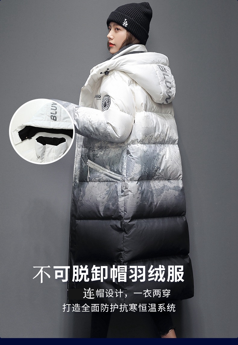 【已质检】羽绒服男款高端中长款情侣装大码休闲潮男女保暖男装外详情34