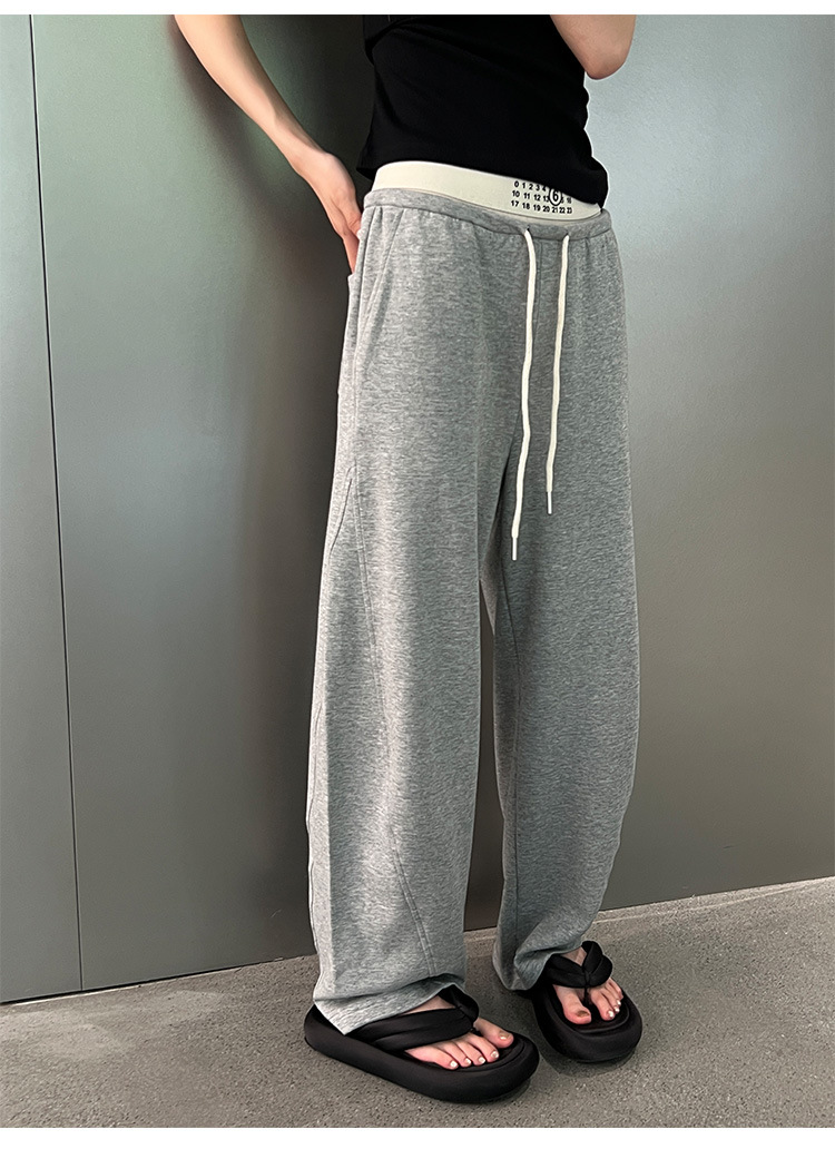 JVV SISTER十三行2024年夏季新款高腰拼接休闲直筒长裤女51938详情14