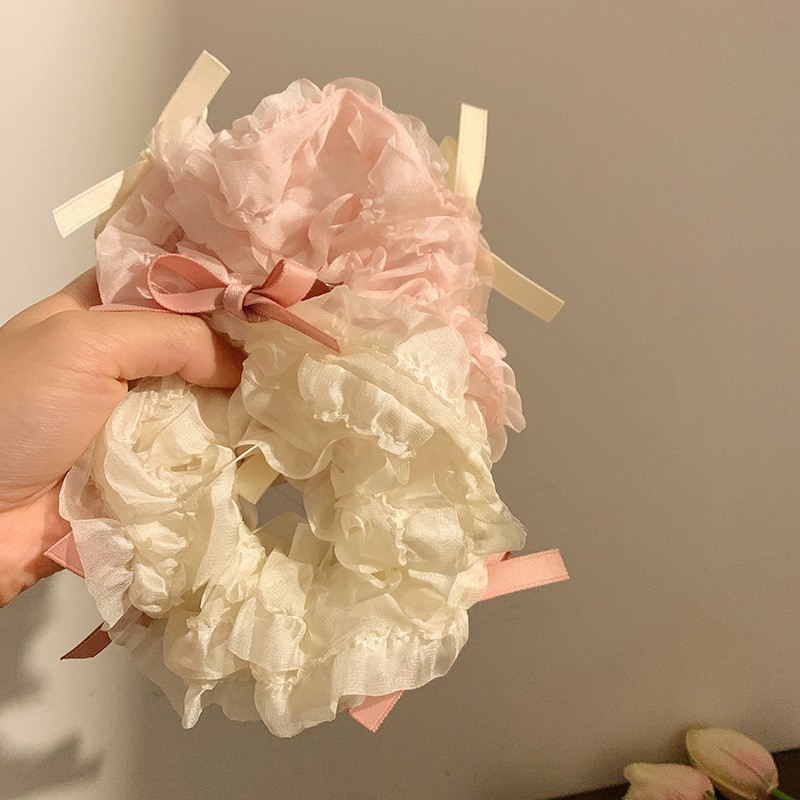 Spring and Summer hair band Collection: Cute trendy hair bands, feminine lace trim hair accessories, sweet and fresh large intestine hair bands pic 4