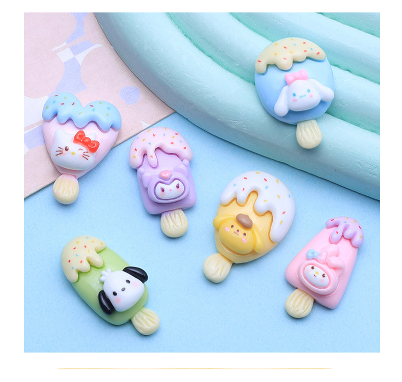 diy bright colored needle animal ice cream, homemade cream glue, mobile phone case material, refrigerator stickers, resin accessories wholesale pic 10