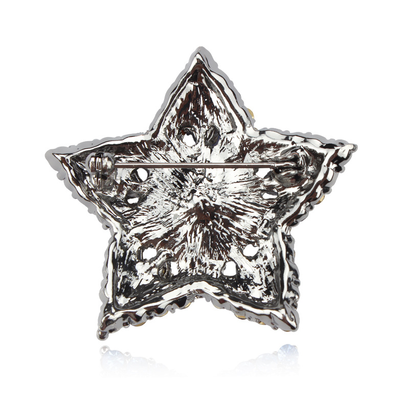 新款胸针奢华大气八芒星胸花别针韩国复古勋章衣小香风配饰详情23