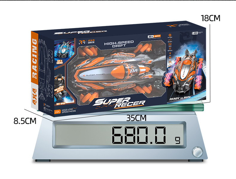 Rocket spray chariot cardan alta velocidad acrobacias drift doble control remoto gesto gravedad sensor luz quad drive coche remoto pic 14