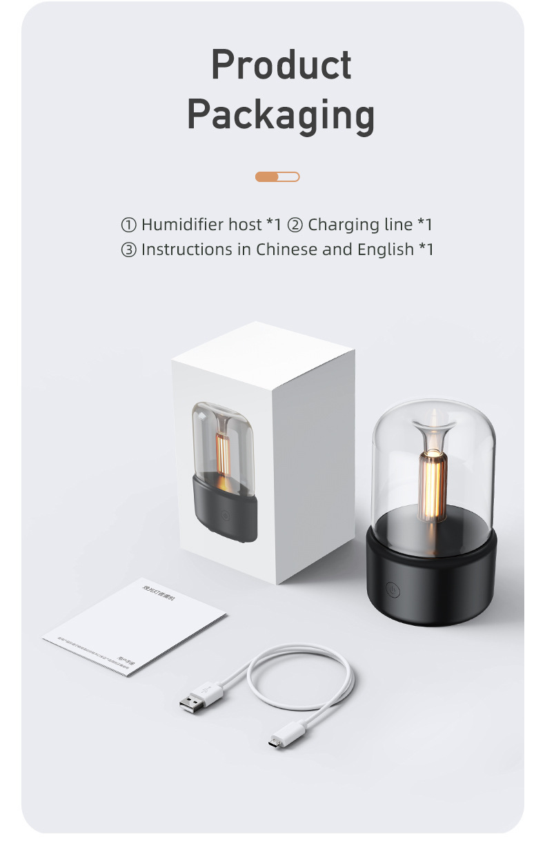 New candlelight aroma diffuser, essential oil nebulizer, smart diffuser, portable humidifier, home indoor desktop pic 27