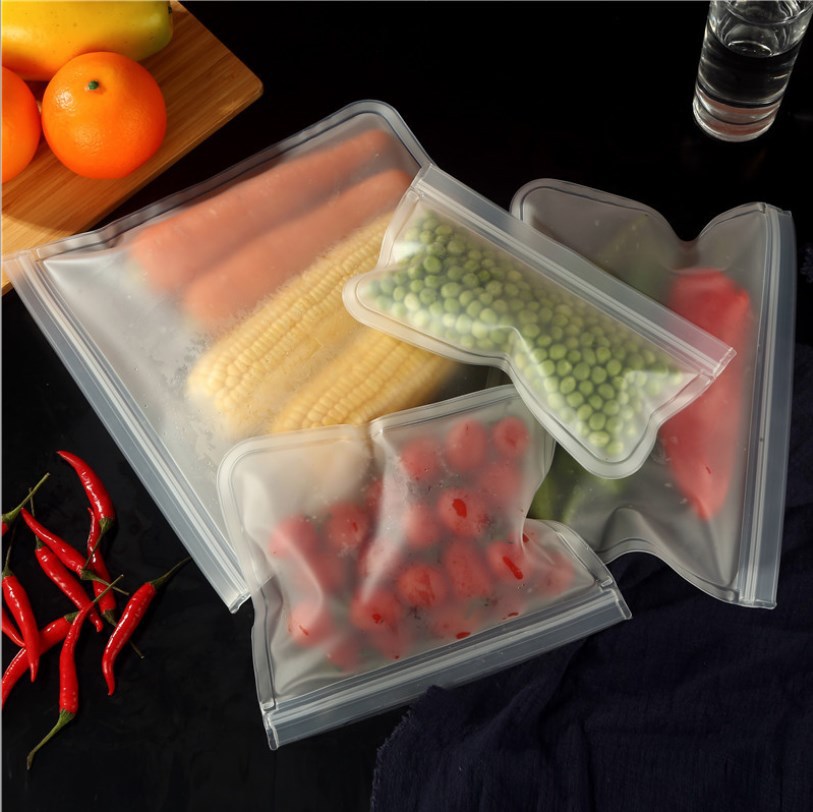 Wholesale PEVA food storage bags, sandwich preservation bags, refrigerator snack storage bags, frosted sealed EVA pic 3