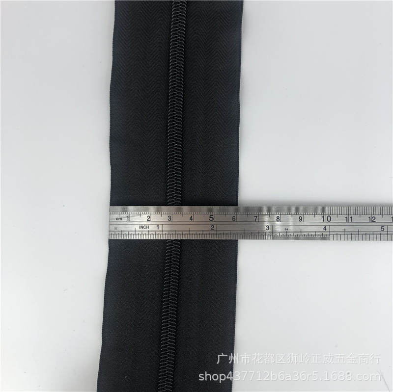 5 # nylon wide zipper, black 4cm, 5cm, 6cm, 7cm thick tent bag wide edge zipper pic 6