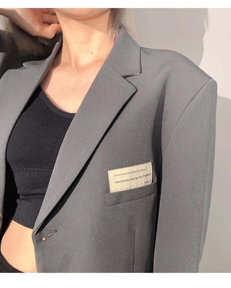 2022秋季新款西装外套女上衣时尚设计感韩版oversize休闲西服宽松详情11