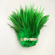 源头厂家供应5-6白项毛鸡毛卷 头花胸花DIY道具服装辅料 彩色羽毛详情1