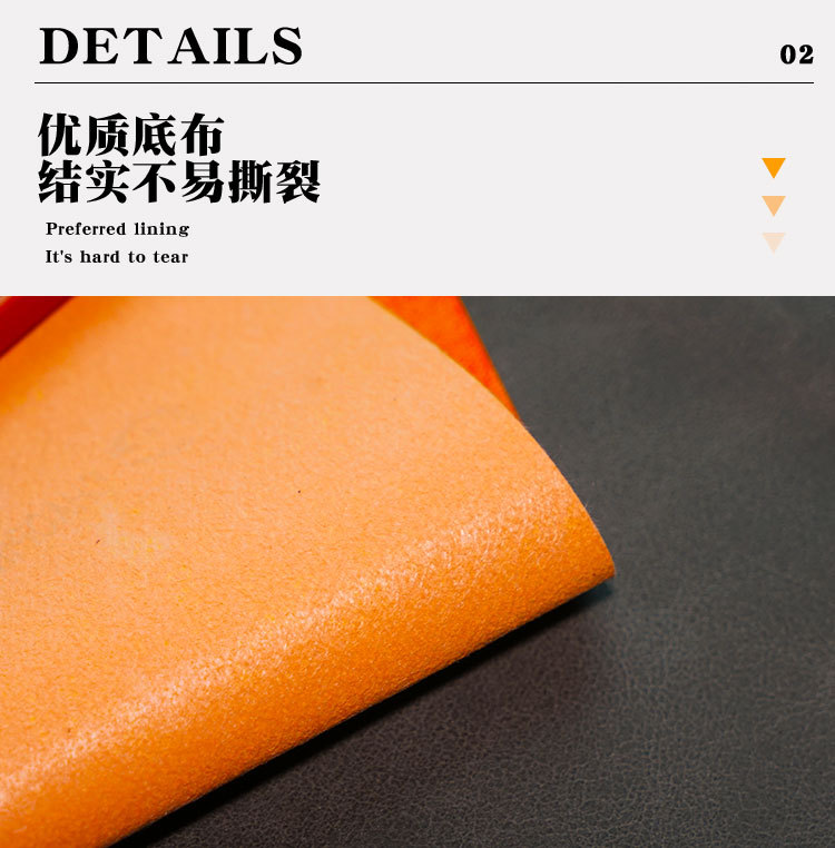 pu leather fabric in multiple colors, 0.7mm spunlace fabric, underpressed to transform into artificial leather, pu leather fabric for notebook decoration pic 7