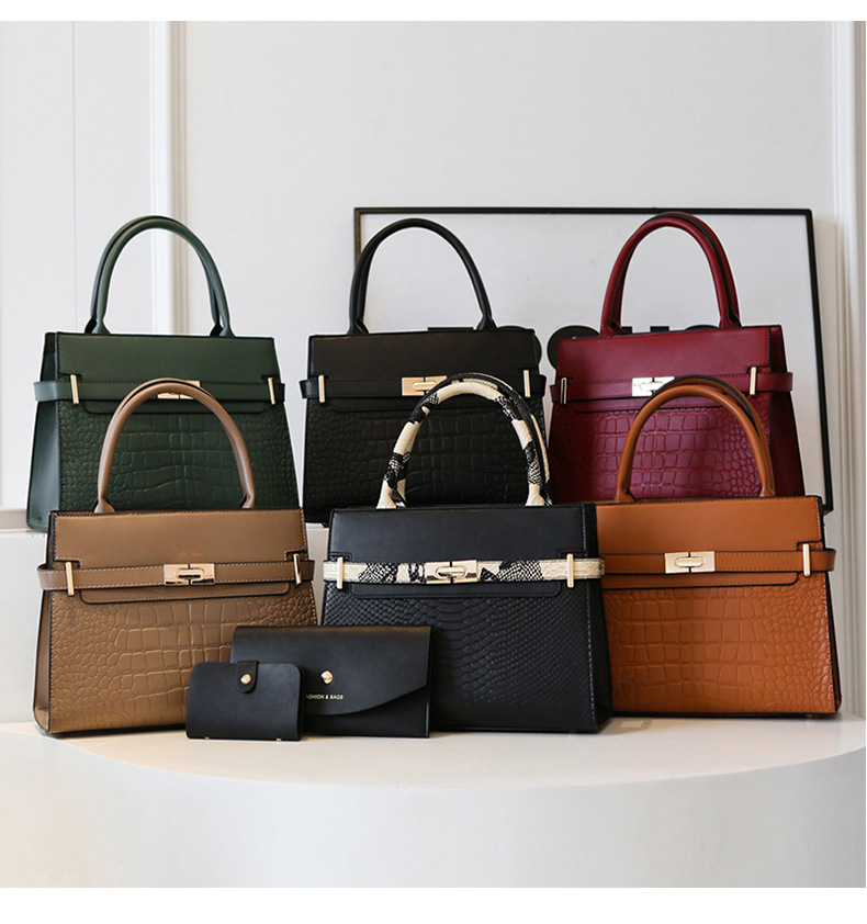 handbags女包2023新款石头纹多件套女包单肩斜跨手提子母包跨境包详情22