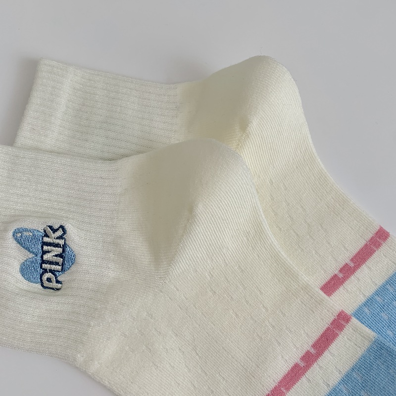 无骨袜子女五分袜春夏薄款短筒网眼透气防臭运动袜精梳棉学生短袜详情27