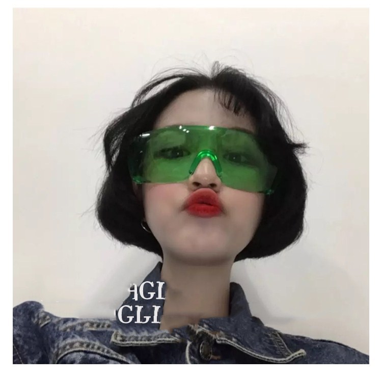 炫酷防飞溅防尘眼镜透明大框潮个性眼镜男女凹造型护目镜太阳镜详情12