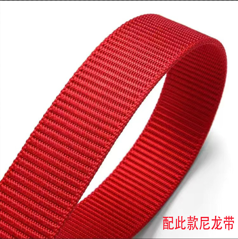 无牙自动扣扣头高端锌合金材质尼龙带卡扣皮带头龙头腰带头全卡槽详情2