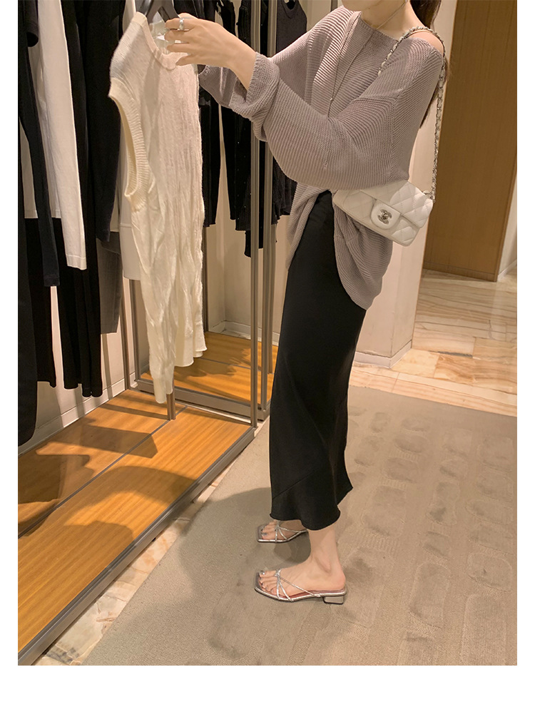 羊皮版葡萄妈同款法式方头高跟鞋细带粗跟平底拖鞋女夏季扭结凉拖详情40