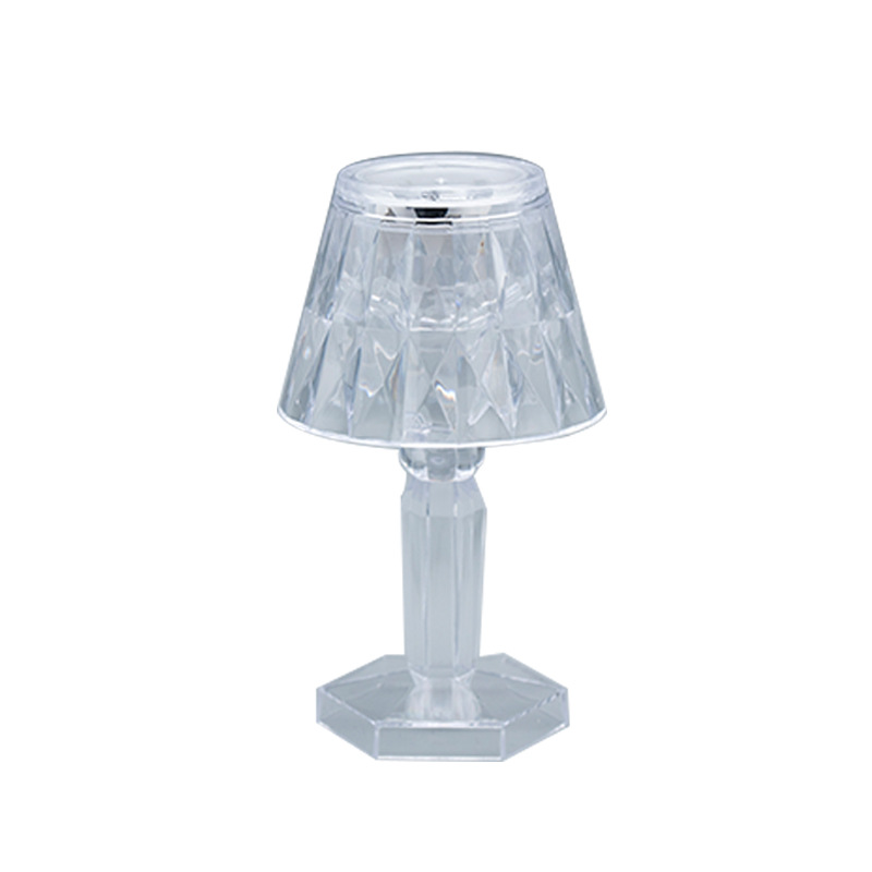 Cross-border creative transparent crystal diamond small table lamp, LED acrylic night light, desktop popular bedside decoration pic 14