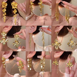 2025新款爆款925银针素圈耳环女高级感欧美夸张耳圈耳扣圈圈耳饰详情13