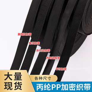 厂家批发彩色美国纹密纹安全带水杯箱包背带黑色人字纹仿尼龙织带详情8