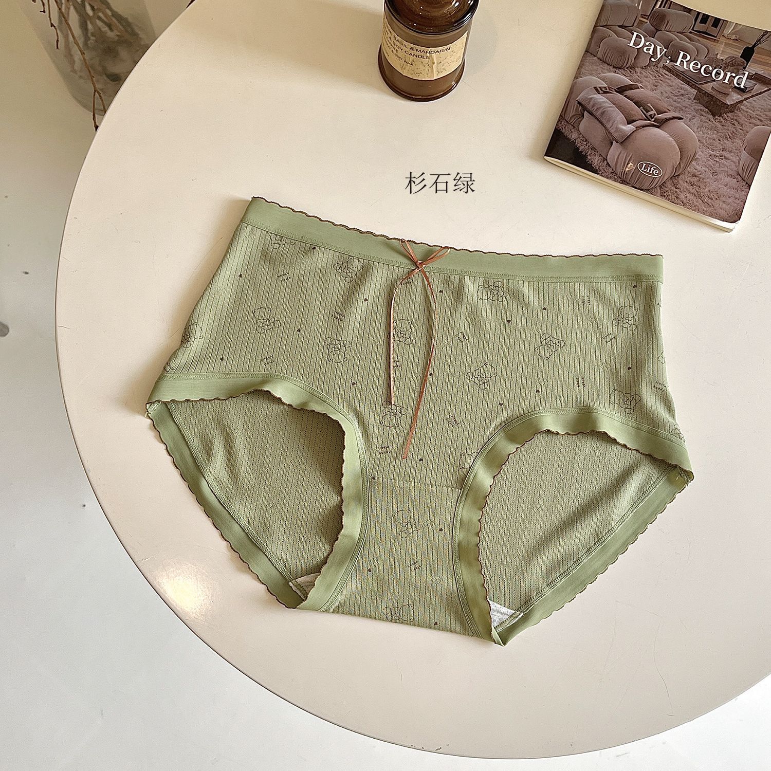 日系无感抑菌裆内裤少女学生蝴蝶结可爱中腰提臀舒适女士三角裤头详情18