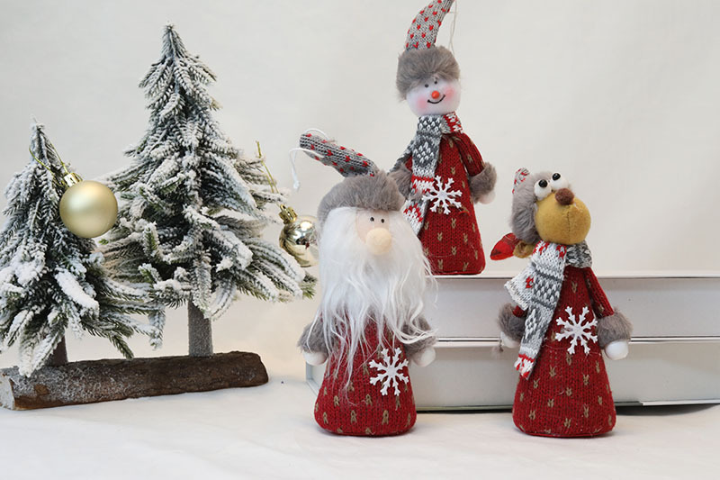 19cm圣诞玩偶挂件圣诞树装饰品圣诞老人雪人天使娃娃儿童礼物吊件详情6