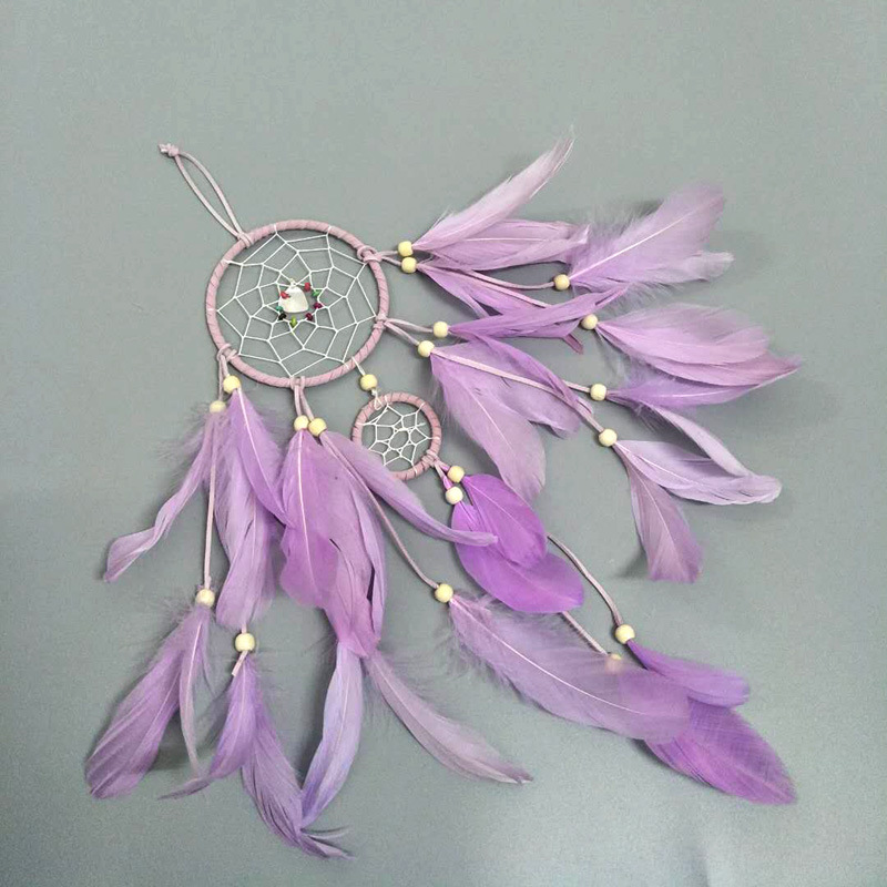 Factory wholesale pink double-disc dreamcatcher nets, home decoration dreamcatcher net pendants, creative wind chimes, dreamcatcher nets pic 11