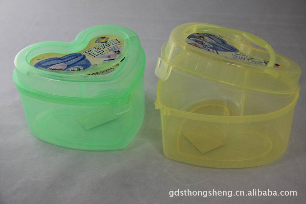 供应R2407透明塑料心形储物盒 礼品盒 食品糖果包装盒详情1