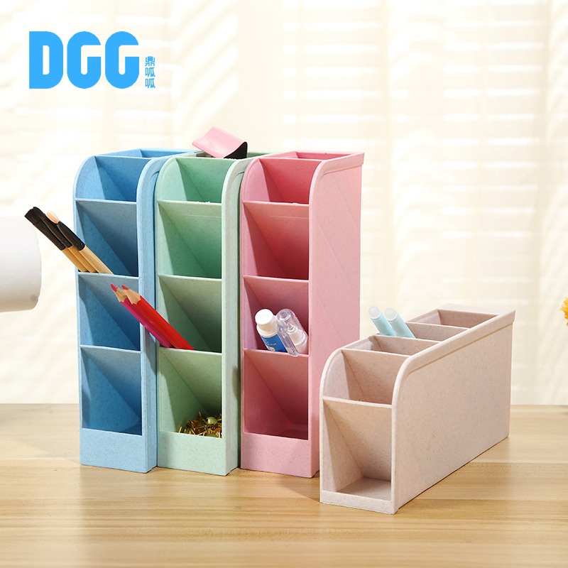 Creative ins minimalist new slanted pen holder, multi-functional desktop, large-capacity storage box, pen holder manufacturer wholesale pic 4