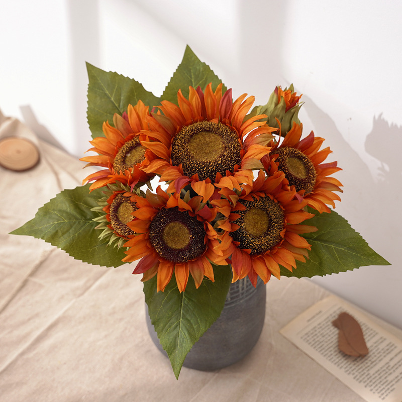 Artificial flowers, artificial lawns, artificial trees, creative high-end sunflowers, sunflower bouquets, artificial flowers for home decoration, salbutted chrysanthemums, artificial flowers, dance props, artificial flowers, artificial lawns, artificial trees pic 16