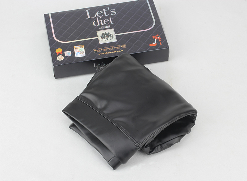 High-elastic magic slimming pu leather pants, fleece anti-cracking, hip-lifting, warm and elastic leggings pic 5