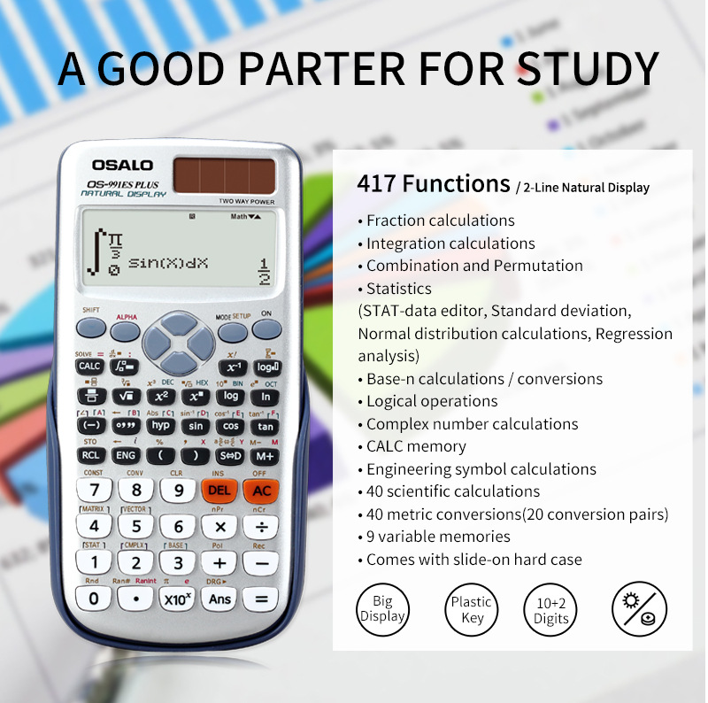 OSALO scientific Computer cross-border supply solar 417 operation student function calculator pic 1