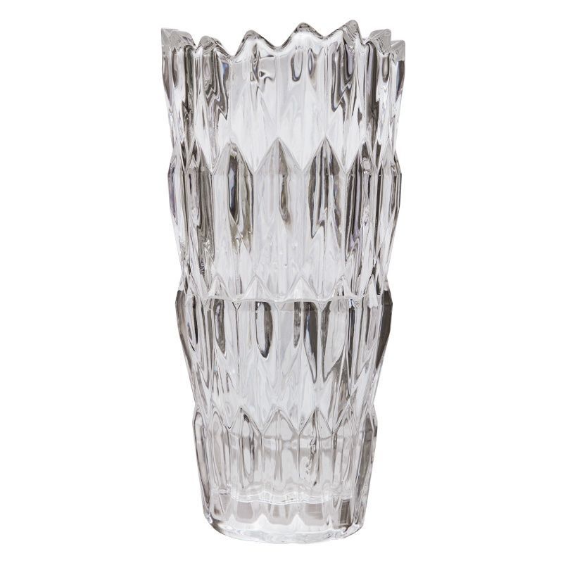 Simple thickened crystal glass vase with serrated mouth, starry sky, water-grown lily, flower arrangement, crystal glass shared vase, living room dining table, home ins decoration pic 21