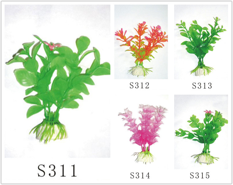 批发仿真塑料小号水草 水族箱装饰塑料草 宝杰外贸出口塑料小草详情26